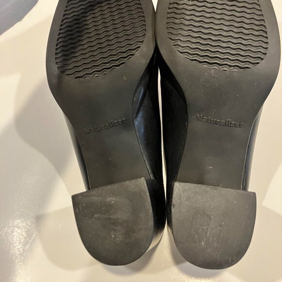Naturalizer Black Leather Mules with Chunky Heels Womens Size 8.5 - Picture 13 of 13